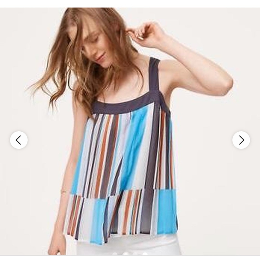 Loft  striped tent tank.‎ Worn once. Perfect condition